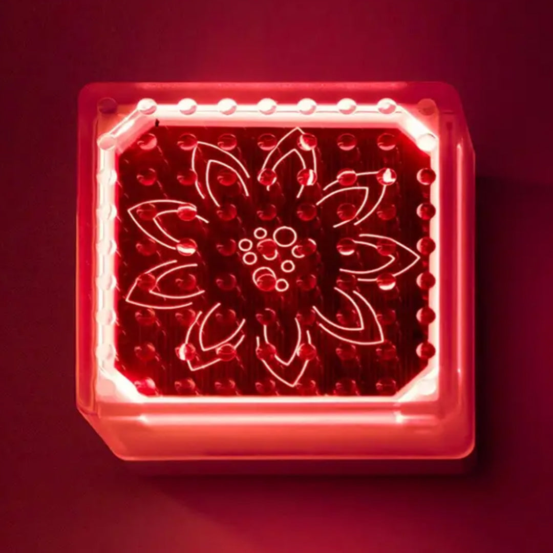 Solar LED Light Interlock Brick