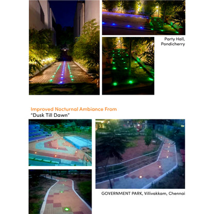 Solar LED Light Interlock Brick